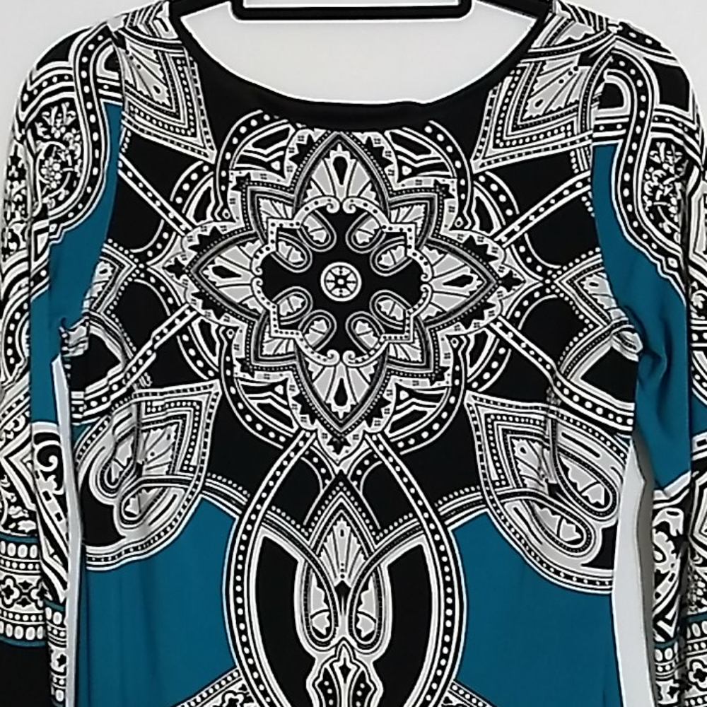 Teal and Black Dress